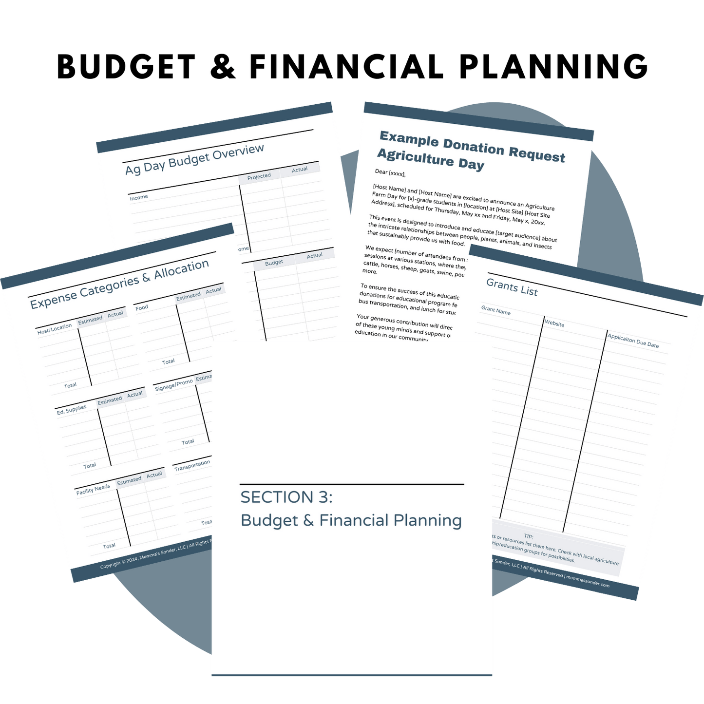 Example Budget for Agriculture Education Farm Field Day
