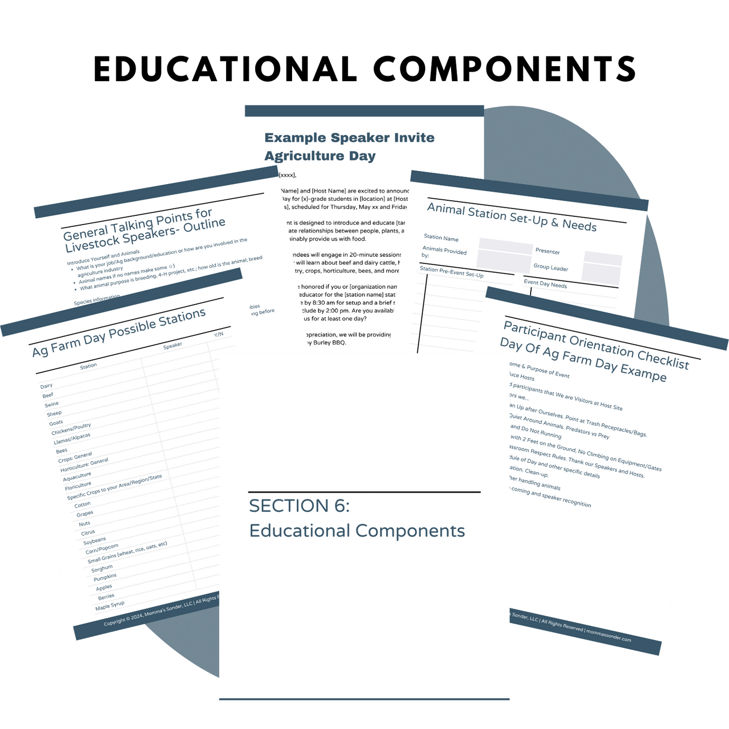 List of Ag Education Farm Field Day Stations and Planning