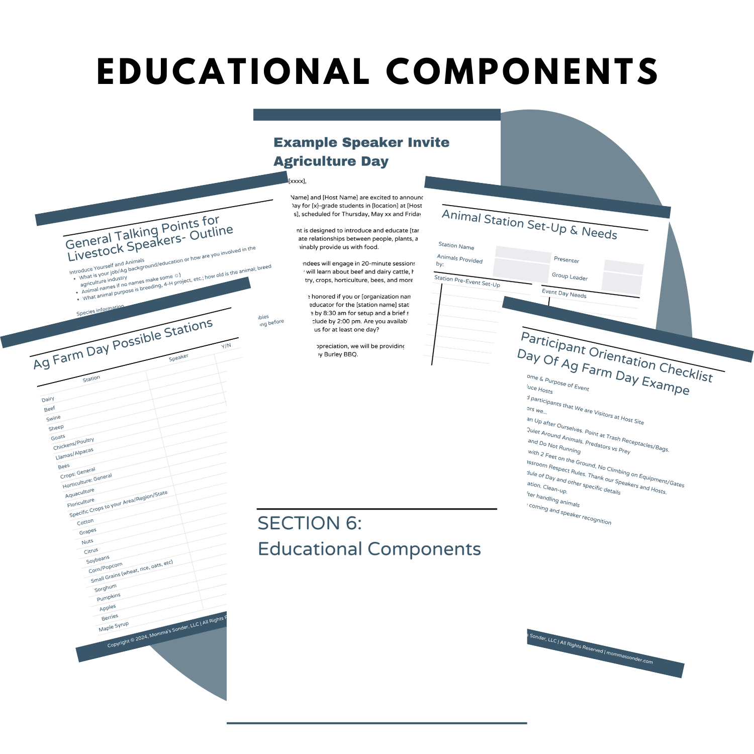 List of Ag Education Farm Field Day Stations and Planning