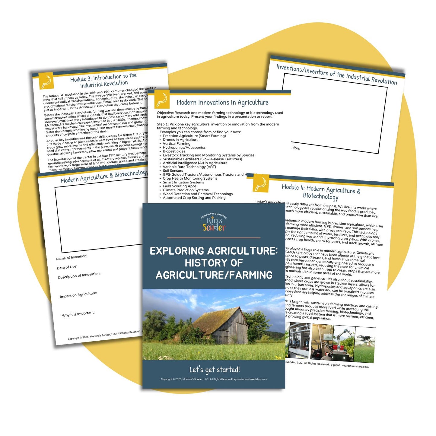 Exploring Agriculture: History of Agriculture/Farming (Printable PDF)