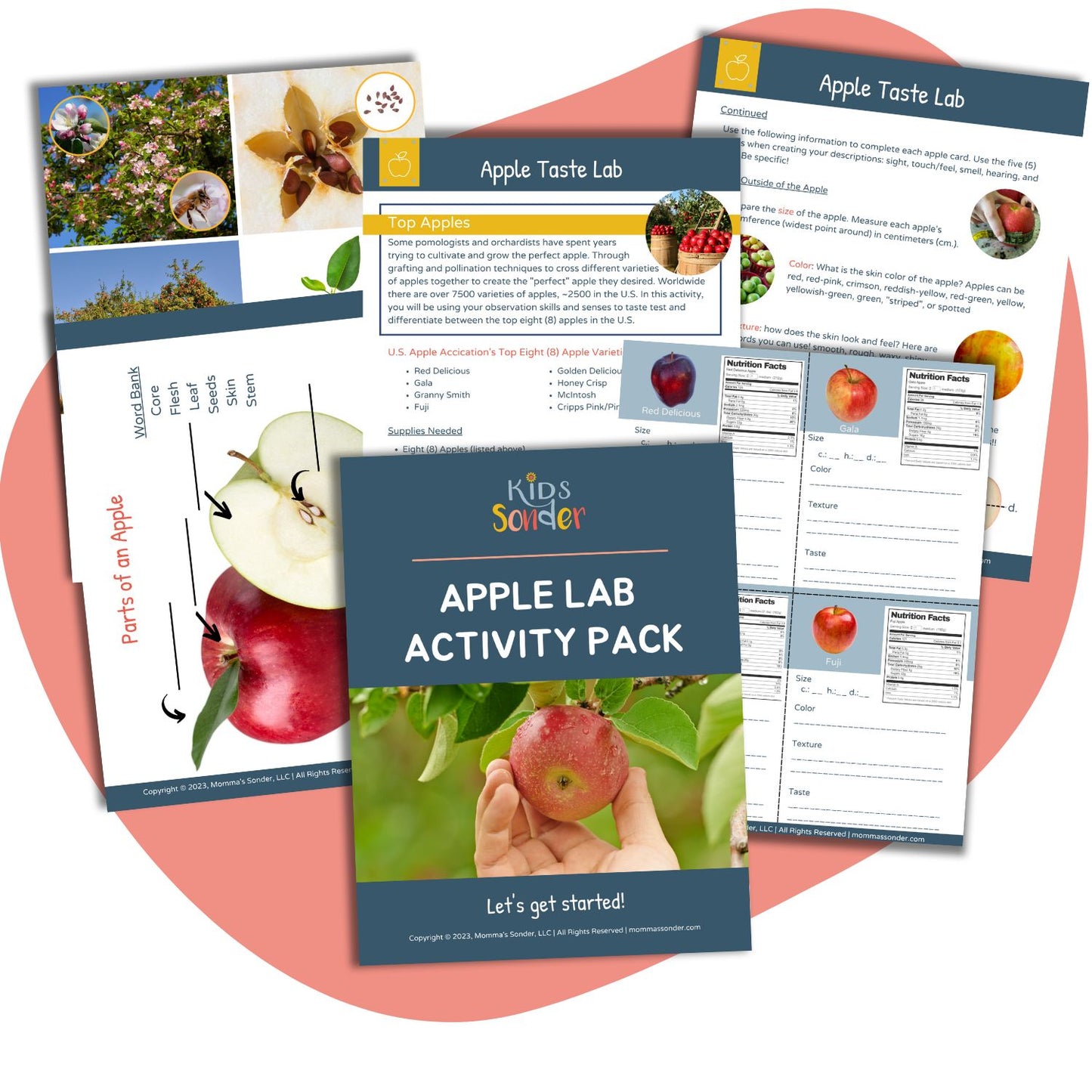 Apple Lesson Actvity Pack for Kids