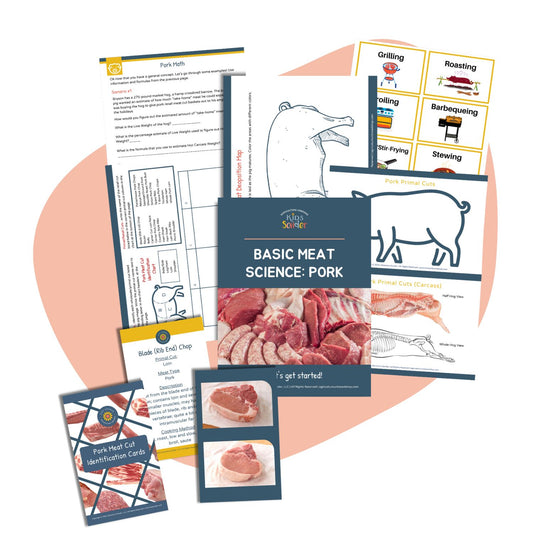 Meat Science: Pork Unit Study (Flashcards & Printable PDF)