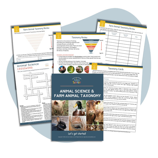 Animal Science and Farm Animal Taxonomy (Classification) (Printable PDF)