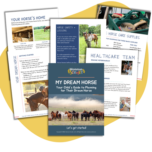 Display of pages from Printable Booklet My Dream Horse Guide for Kids