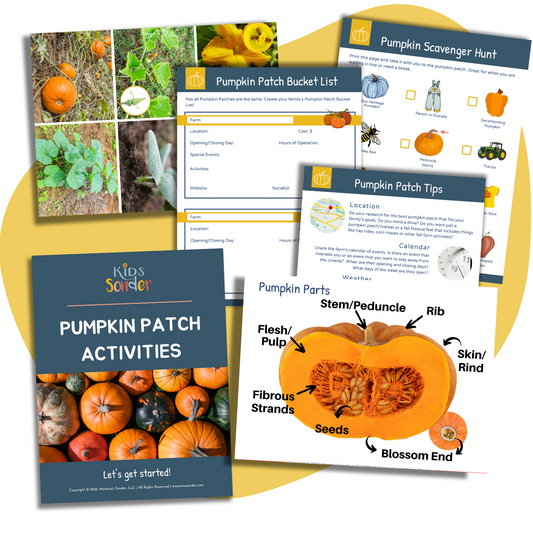 pages from pumpkin patch activity pack for kids