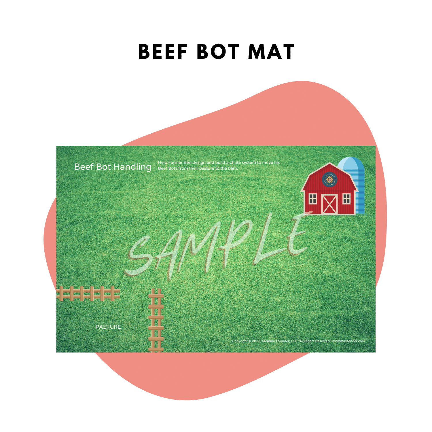 printable beef handling pasture mat from livestock handling and behavior activity